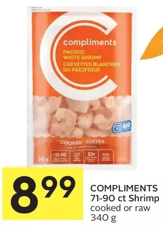 Foodland Compliments 71-90 ct shrimp offer