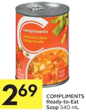 Foodland Compliments ready-to-eat soup offer
