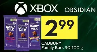 Foodland Cadbury family bars offer