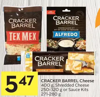 Foodland Cracker barrel cheese, shredded cheese or sauce kits offer