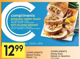 Foodland Compliments boxed turkey roast offer