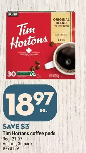 Giant Tiger Tim hortons coffee pods offer