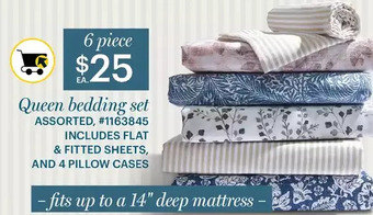 Giant Tiger Queen bedding set offer