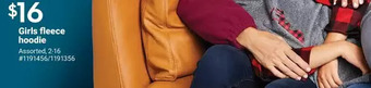 Giant Tiger Girls fleece hoodie offer