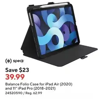 Staples Speck balance folio case for ipad air & 11" ipad pro offer
