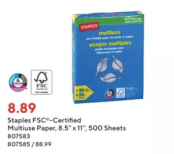 Staples Staples fsc-certified multiuse paper offer