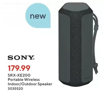 Staples Sony srx-xe200 portable wireless indoor/outdoor speaker offer