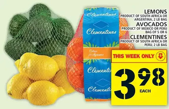 Food Basics Lemons | avocados | clementines offer
