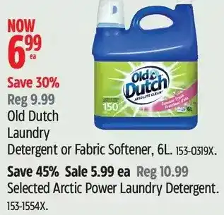 Canadian Tire Old dutch laundry detergent or fabric softener, 6l offer