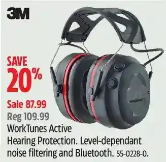 Canadian Tire 3m worktunes active hearing protection offer