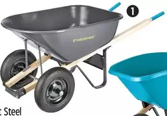 Canadian Tire Yardworks 6 cu-ft steel dual-wheel wheelbarrow offer