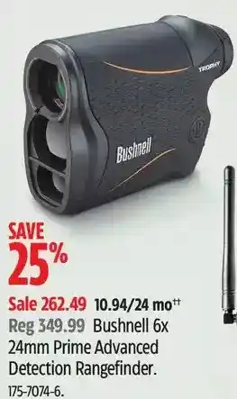 Canadian Tire Bushnell 6x 24mm prime advanced detection rangefinder offer