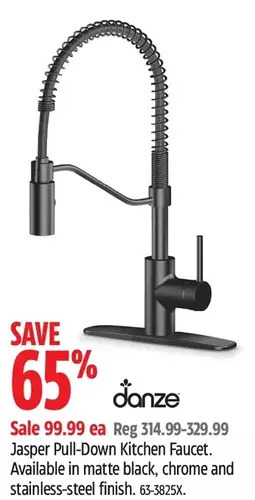 Canadian Tire Danze jasper pull-down kitchen faucet offer