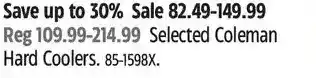 Canadian Tire Coleman hard coolers offer