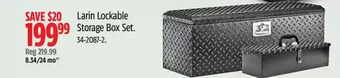 Canadian Tire Larin lockable storage box set offer