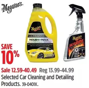 Canadian Tire Meguiar's car cleaning and detailing products offer