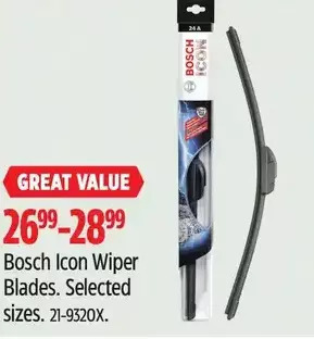 Canadian Tire Bosch icon wiper blades offer