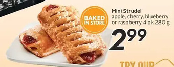 Sobeys Mini strudel apple, cherry, blueberry or raspberry offer