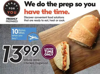 Sobeys Whole bbq chicken dagwood offer