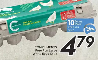 Sobeys Compliments free run large white eggs offer