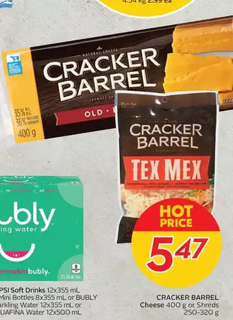 Sobeys Cracker barrel cheese or shreds offer