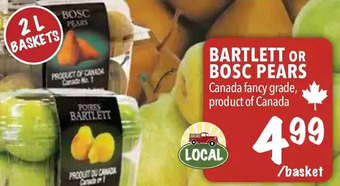 Farm Boy Bartlett or bosc pears offer