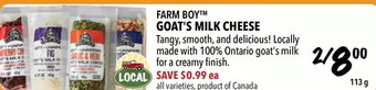 Farm Boy Farm boy goat's milk cheese offer