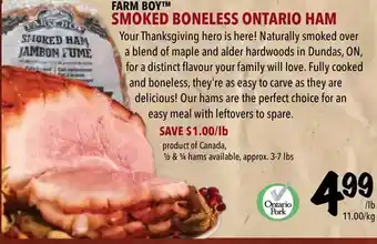 Farm Boy Farm boy smoked boneless ontario ham offer
