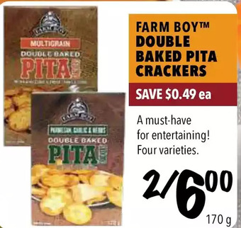 Farm Boy Farm boy double baked pita crackers offer