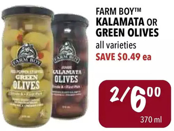 Farm Boy Farm boy kalamata or green olives offer