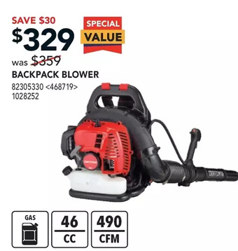 RONA Backpack blower offer