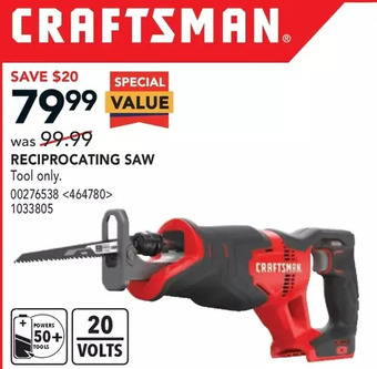 RONA Craftsman reciprocating saw offer
