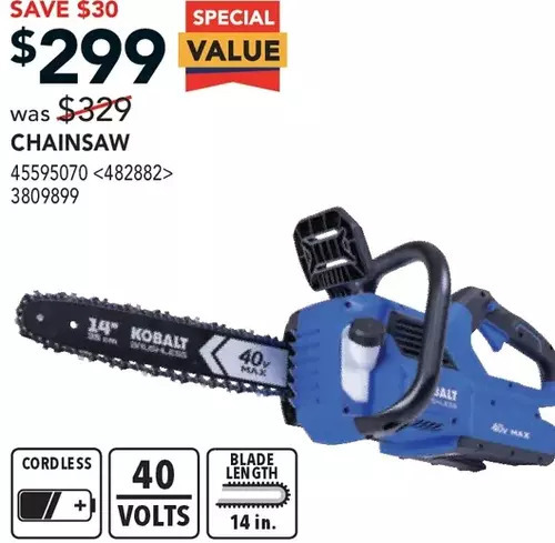 Chainsaw offer at RONA