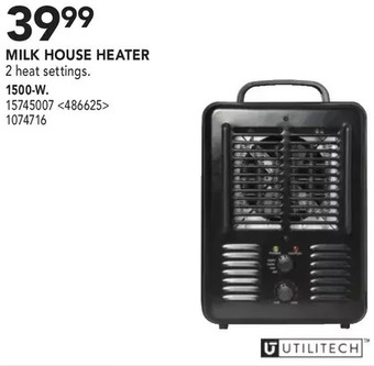 RONA Utilitech milk house heater offer
