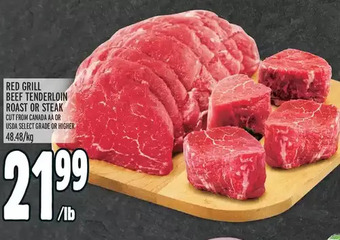Metro Red grill beef tenderloin roast or steak offer