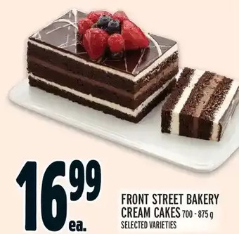 Metro Front street bakery cream cakes offer
