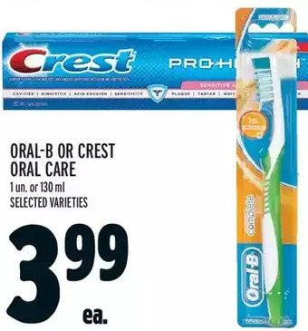 Metro Oral-b or crest oral care offer