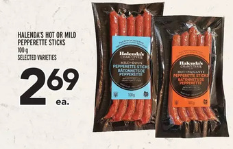 Metro Halenda's hot or mild pepperette sticks offer