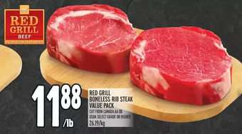 Metro Red grill boneless rib steak value pack offer