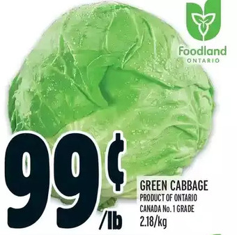 Metro Green cabbage offer