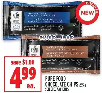 Metro Pure food chocolate chips offer
