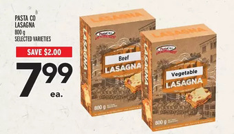 Metro Pasta co lasagna offer
