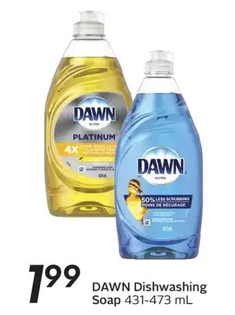 Sobeys Urban Fresh Dawn dishwashing soap offer