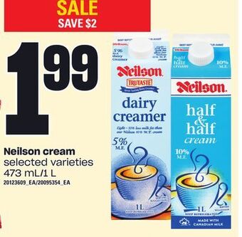 Loblaws Neilson cream, 473 ml/1 l offer