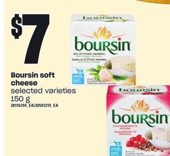 Loblaws Boursin soft cheese, 150 g offer