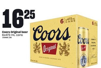 Loblaws Coors original beer, 6x473 ml cans offer