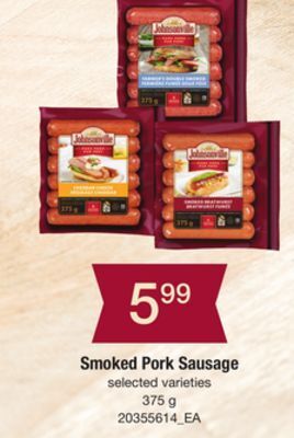 Loblaws Smoked pork sausage, 375 g offer