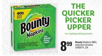 Loblaws Bounty napkins 400's offer