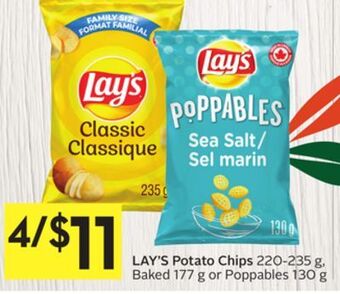 Foodland Lay's potato chips 220-235 g, baked 177 g or poppables 130 g offer