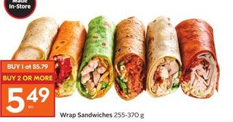 Foodland Wrap sandwiches offer